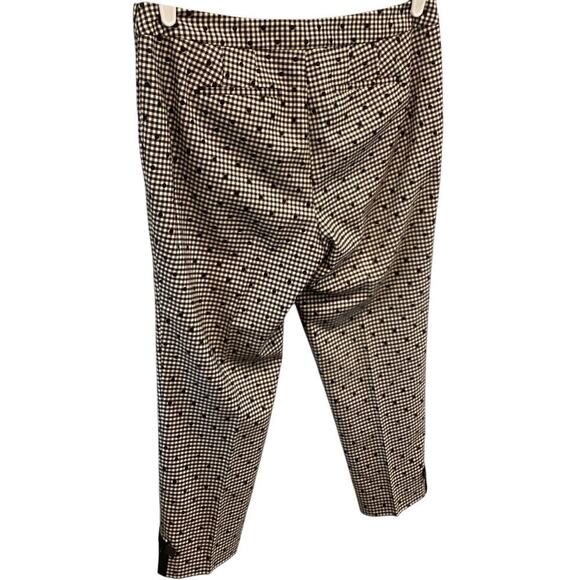Talbots Womens Capri Pants Size 10P 10 Black White Bow Polka Dot Gingham Preppy - Picture 4 of 10